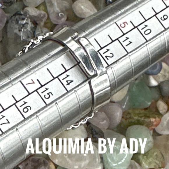 13 Adjustable Silver and tiger’s eye Victorian western vintage gem ring - Picture 3 of 6